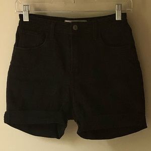 High Waisted Black Levi Shorts